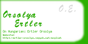 orsolya ertler business card